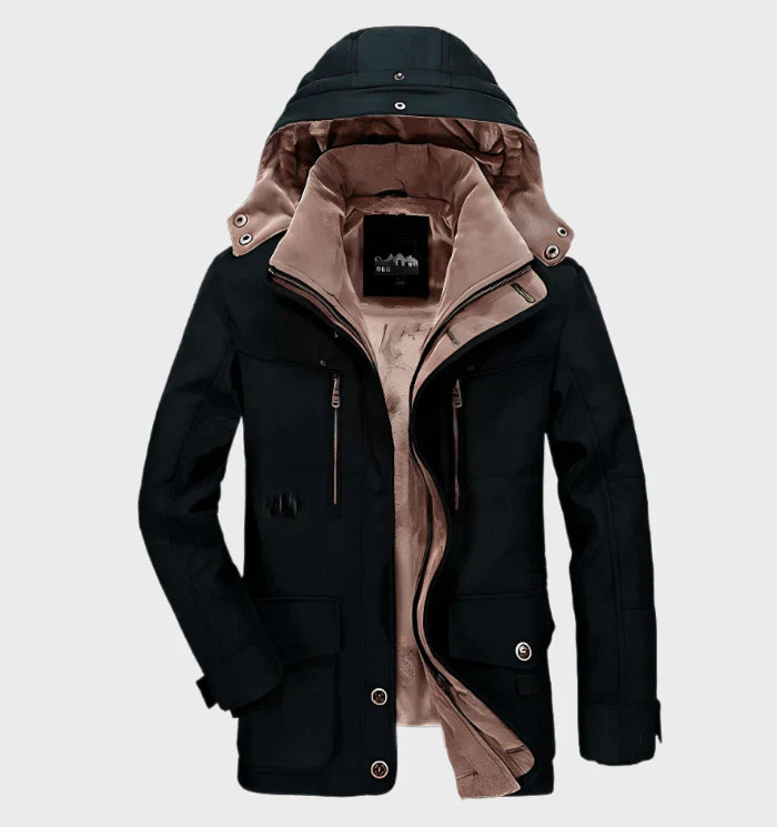Dikke winterjas voor heren met capuchon - Doug