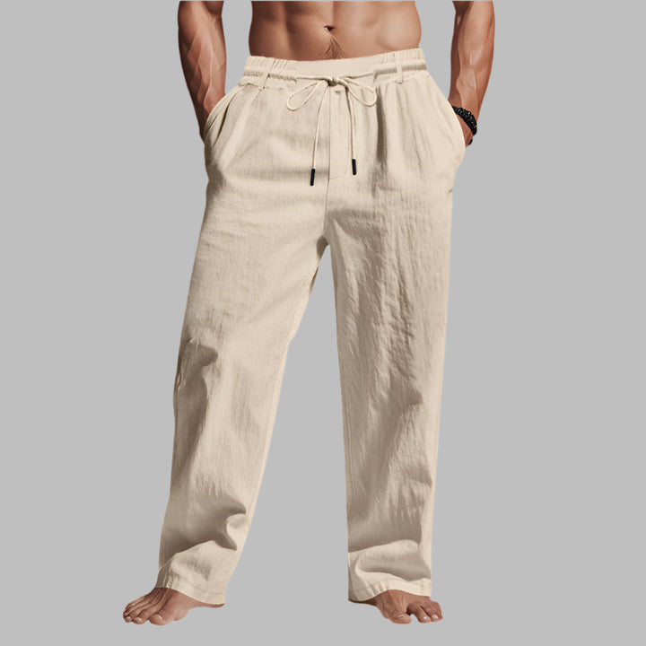 Linnen Relaxed Fit Trekkoord Broek