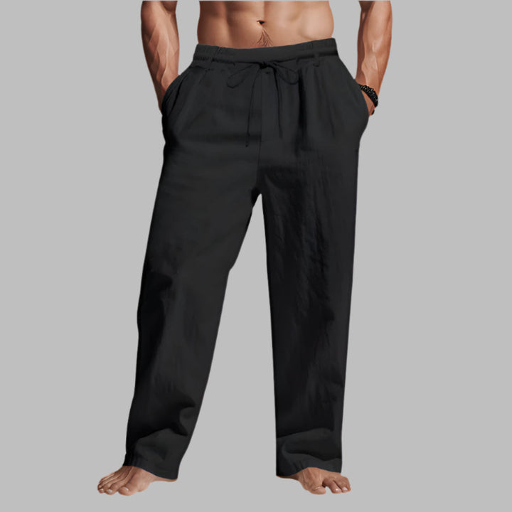 Linnen Relaxed Fit Trekkoord Broek