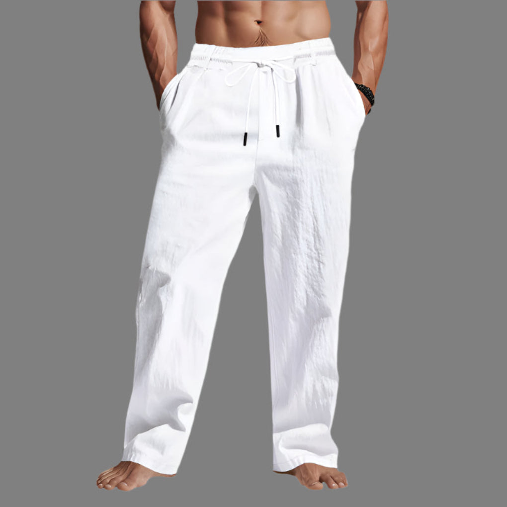 Linnen Relaxed Fit Trekkoord Broek