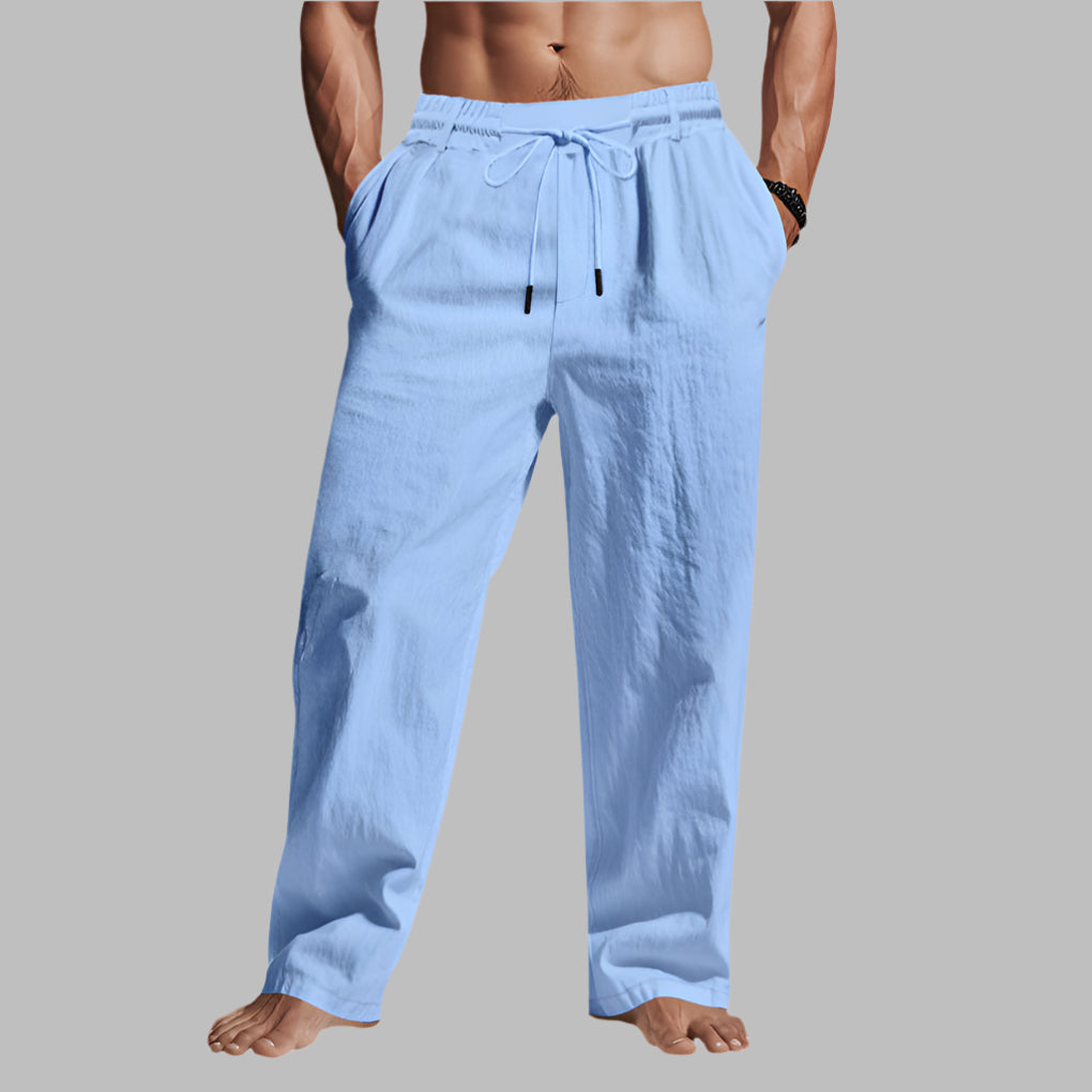 Linnen Relaxed Fit Trekkoord Broek