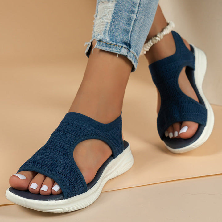Ortho-gevoerde sport sandalen met gebreid bovenwerk