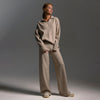 Lounge Set met Brede Broek en Polosweater
