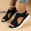 Ortho-gevoerde sport sandalen met gebreid bovenwerk