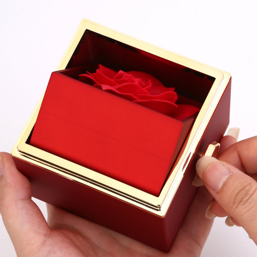 Cadeauset met Echte Roos & Dubbele Hart Halsketting