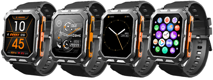 Outdoor Smartwatch met 5ATM Waterdichtheid en Gezondheidsmonitoring