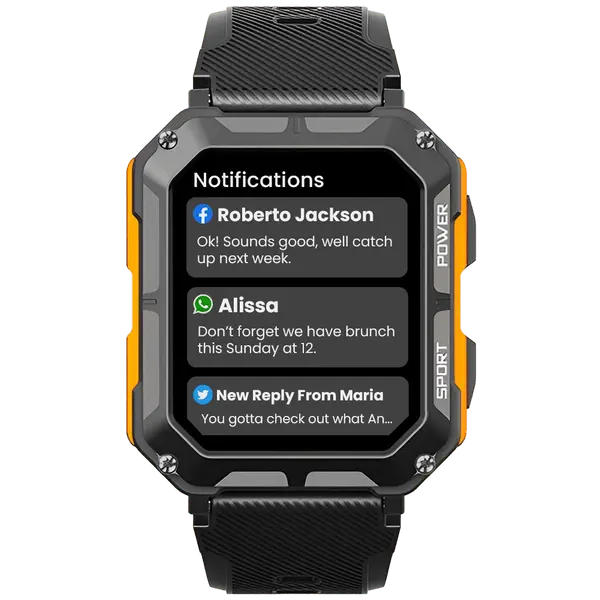 Outdoor Smartwatch met 5ATM Waterdichtheid en Gezondheidsmonitoring