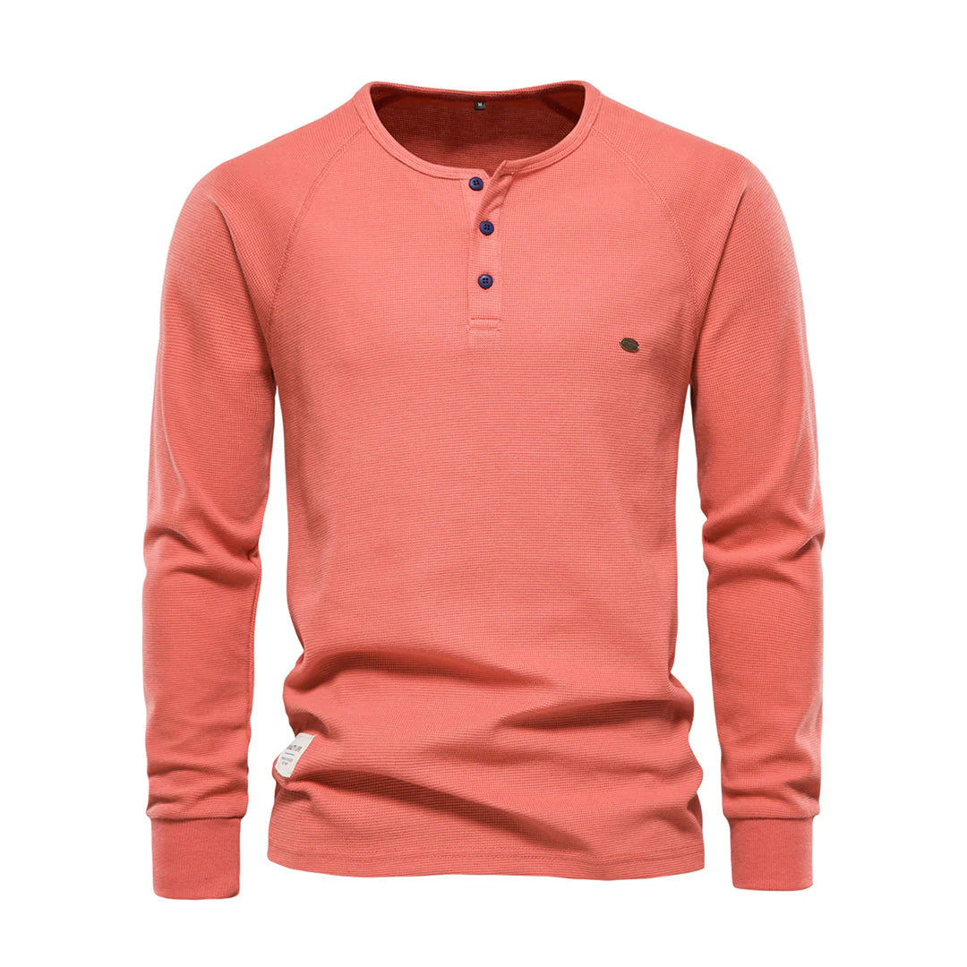 Heren Shirt met lange mouwen en ronde hals