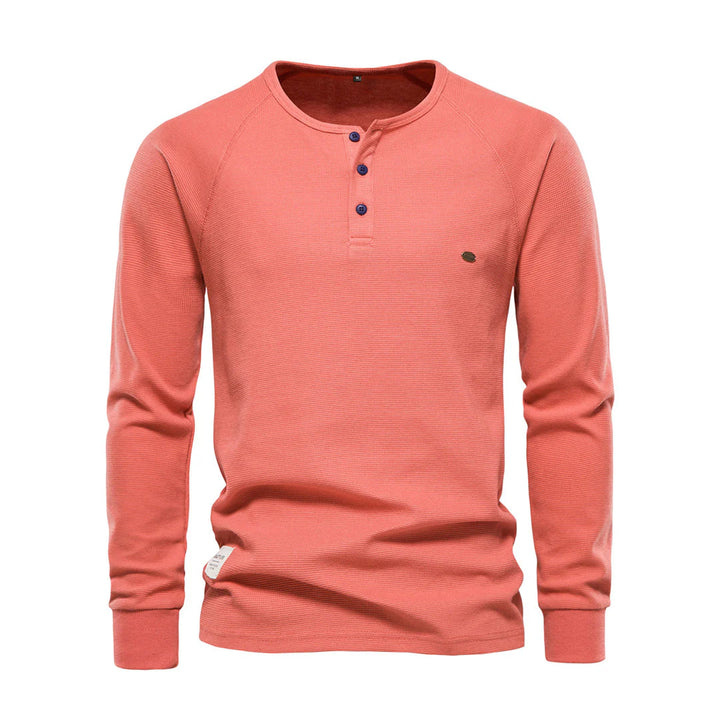 Heren Shirt met lange mouwen en ronde hals