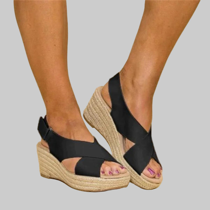 Dames sleehak espadrilles