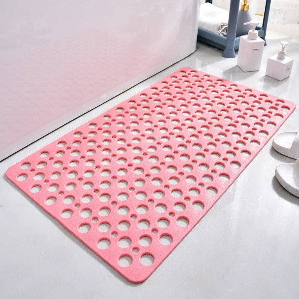 Snel aflopende antislip douchemat met zuignappen voor een veilige grip