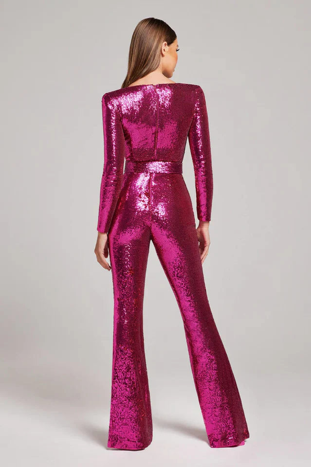 Pailletten Jumpsuit met Glamoureuze Uitstraling