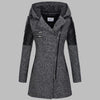 Lange winterjas met capuchon voor dames
