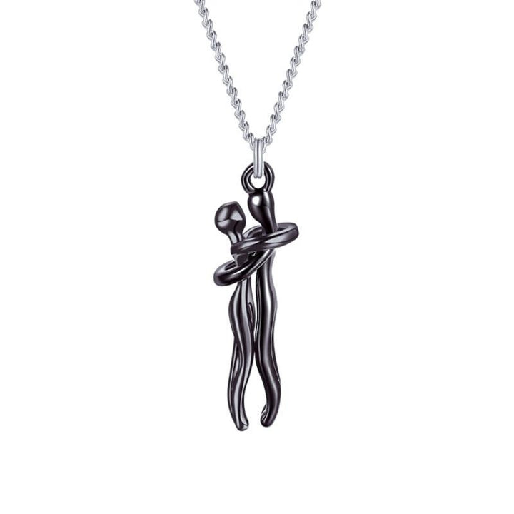 Gouden omhelzing paar hanger ketting