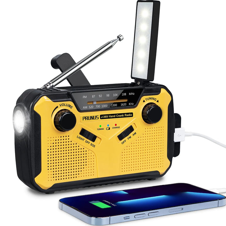 Draagbare Solar & Dynamo Noodradio met LED en Powerbank