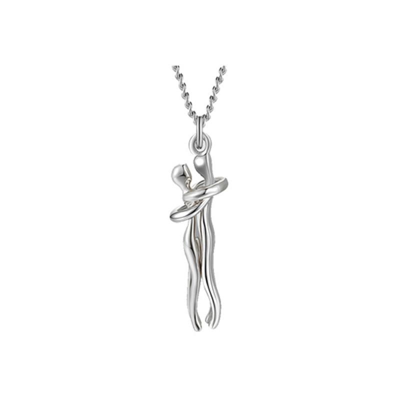 Gouden omhelzing paar hanger ketting