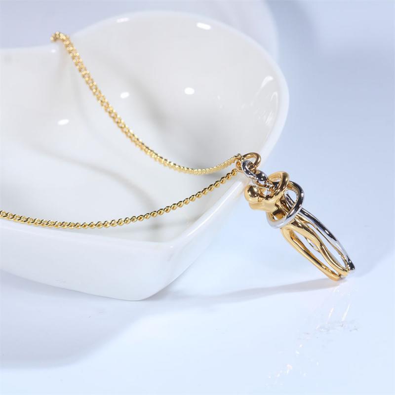 Gouden omhelzing paar hanger ketting