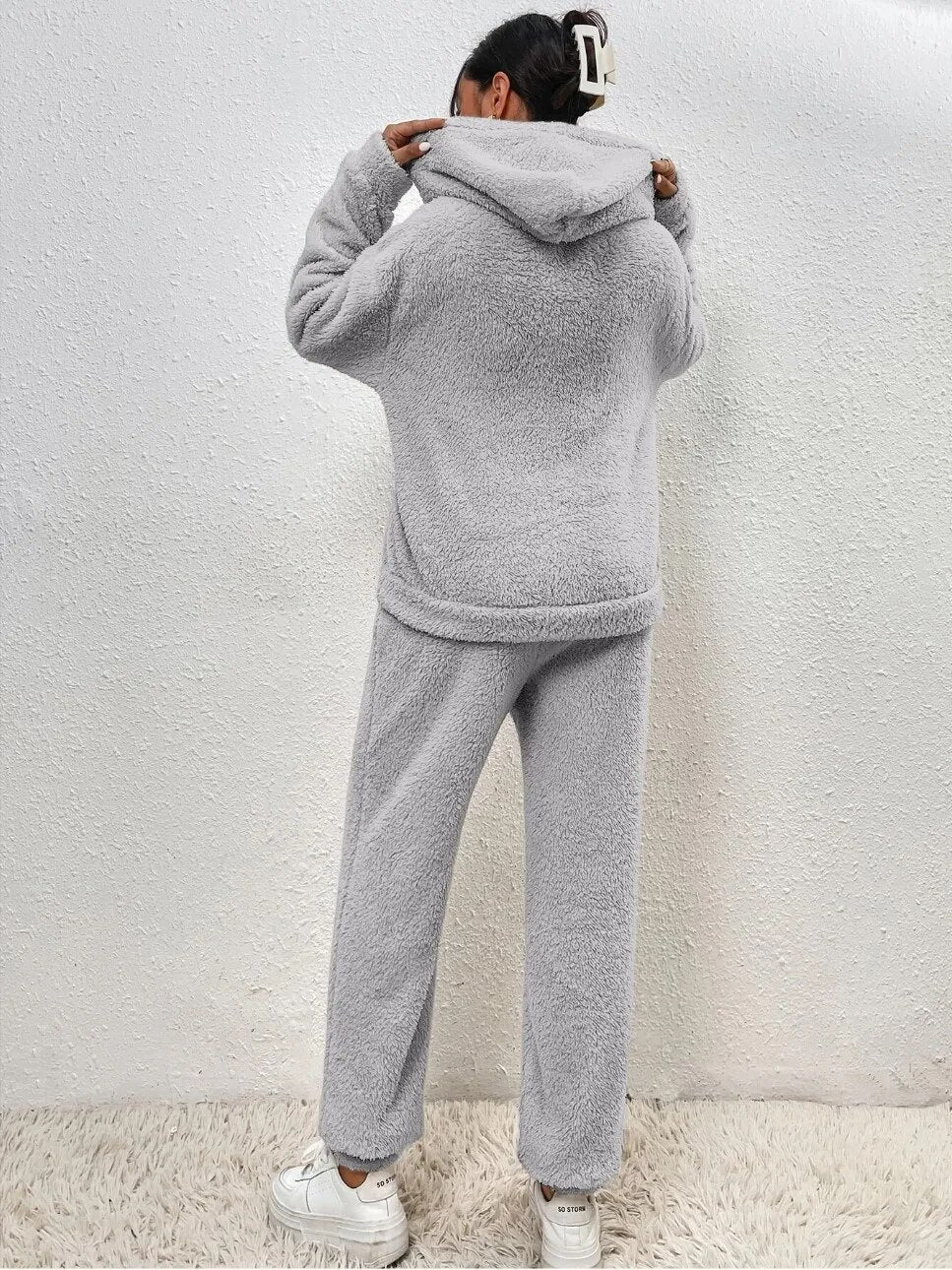 Ultra-Comfortabel Teddy Huispak met Capuchon - Lara