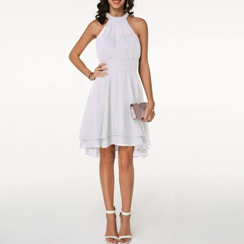 Elegante Halterjurk met Ruffle Zoom voor de Zomer
