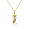 Gouden omhelzing paar hanger ketting