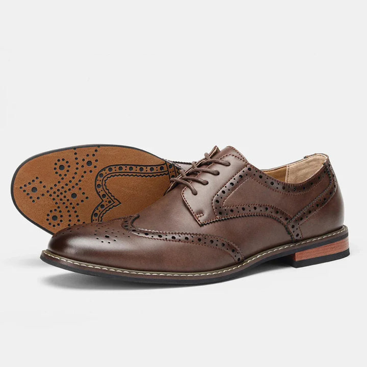 Leren Wingtip Brogue Oxford veterschoenen
