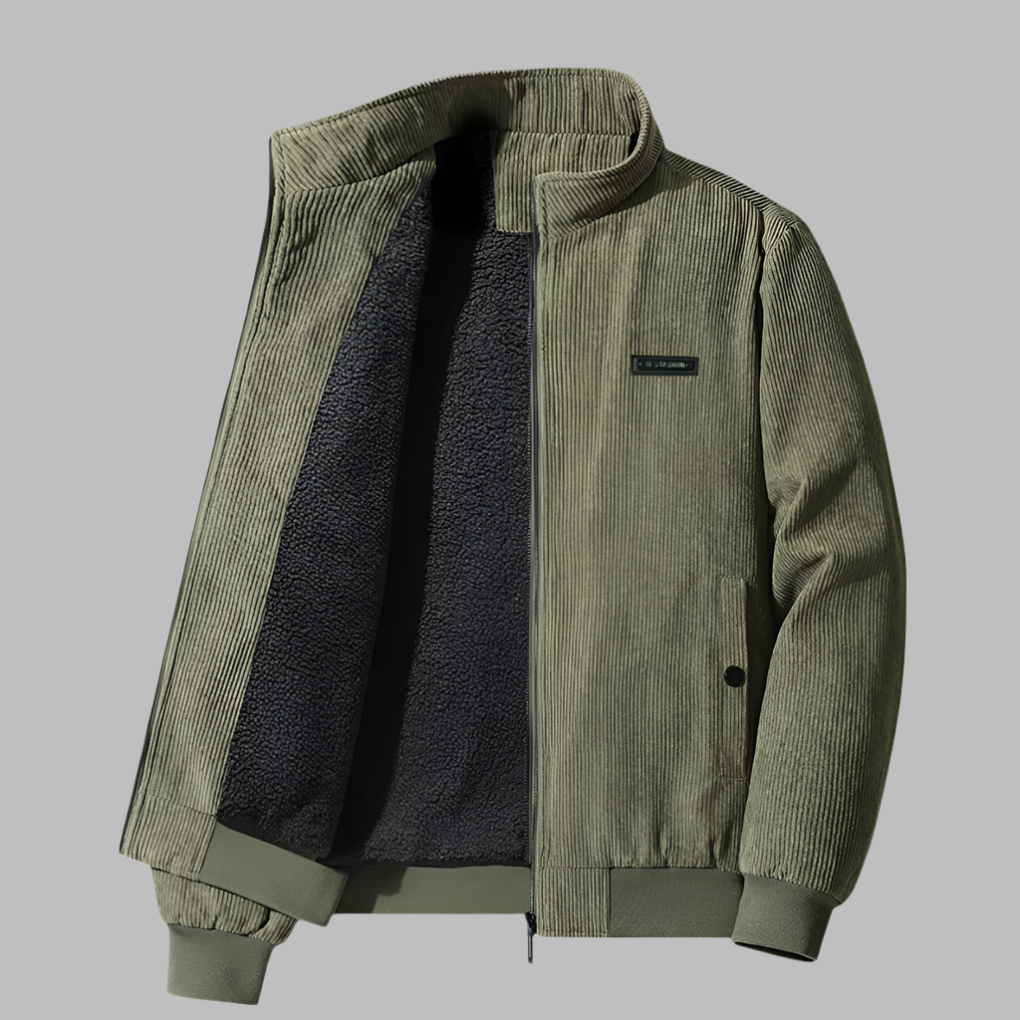 Heren corduroy winterjas