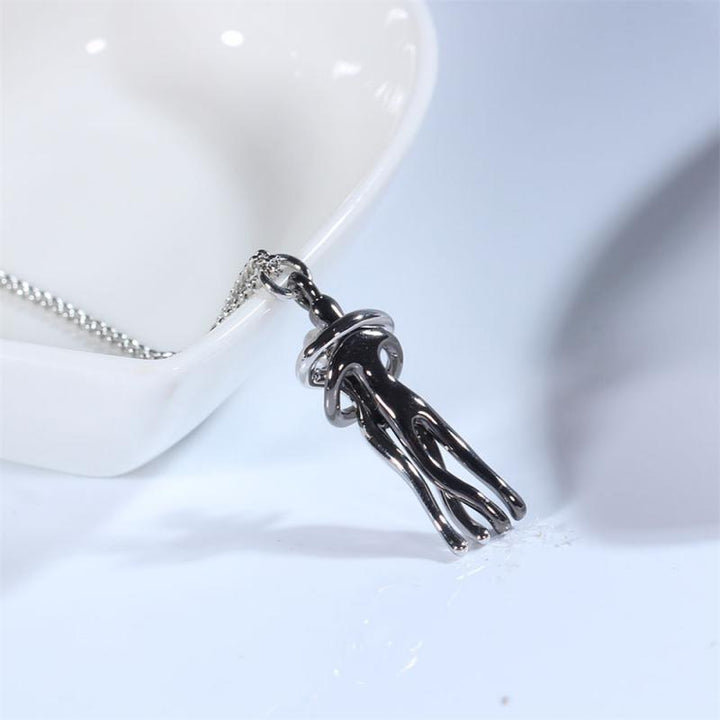 Gouden omhelzing paar hanger ketting