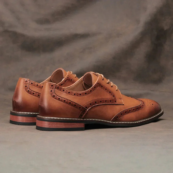 Leren Wingtip Brogue Oxford veterschoenen