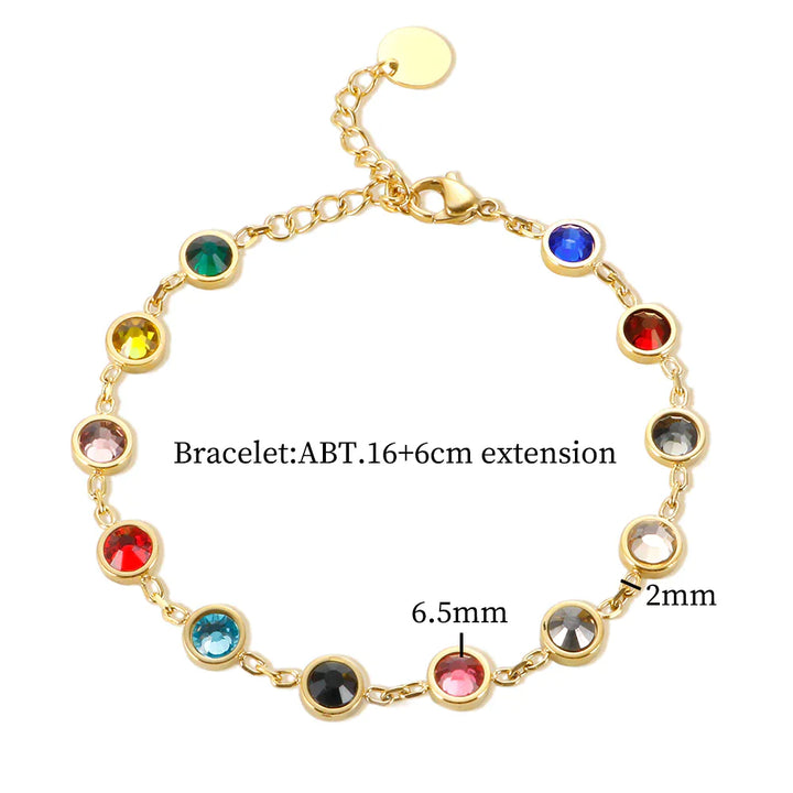 Kleurrijke kristallen bedelarmband