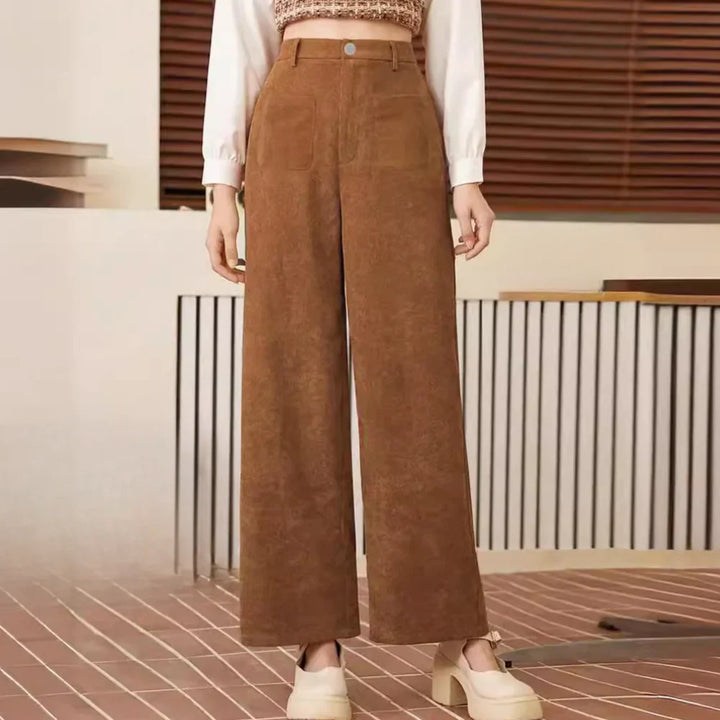 Tijdloze Corduroy Dames Broek met Klassieke Regular Fit