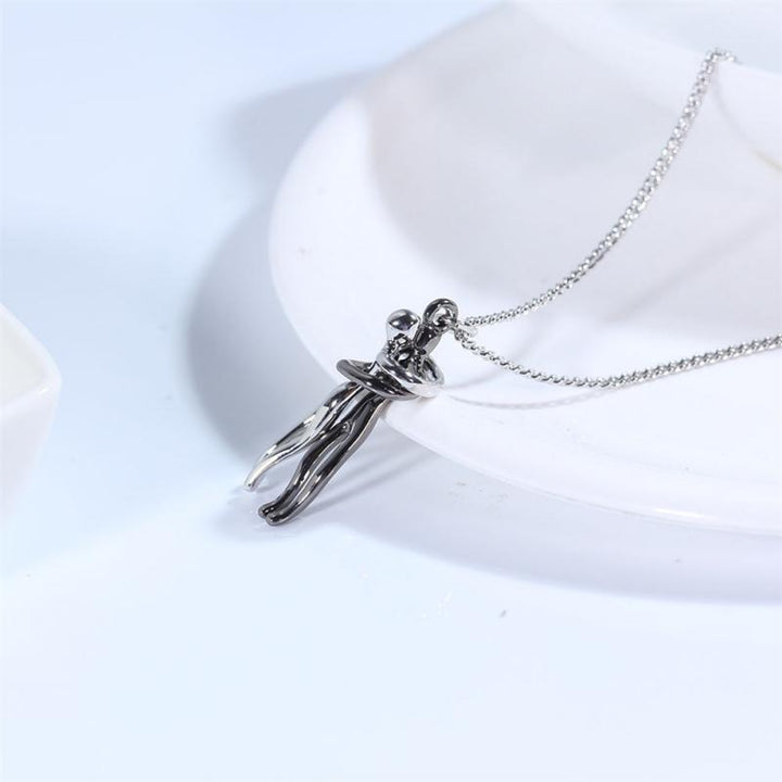 Gouden omhelzing paar hanger ketting