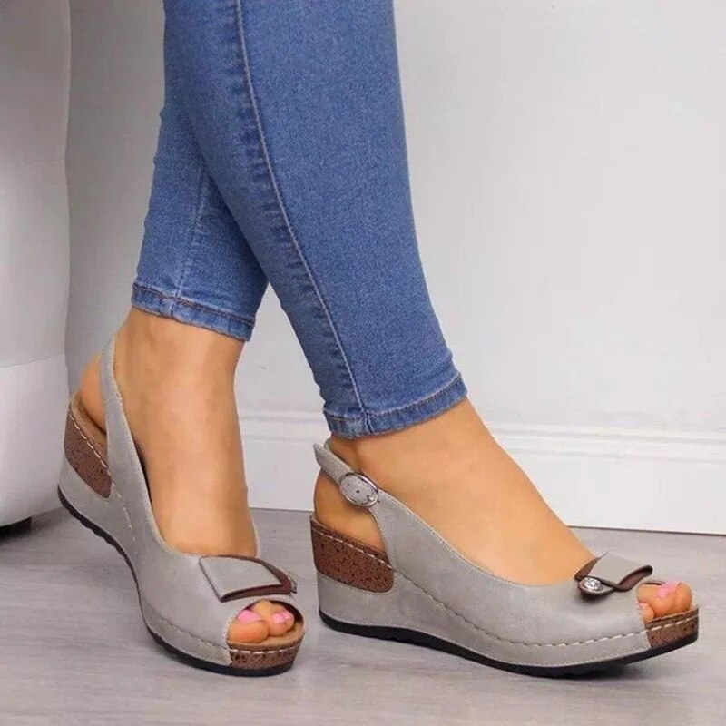 Orthopedische dames sandalen met hak - Helena