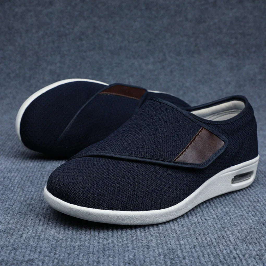 Comfortabele brede diabetische schoenen voor heren