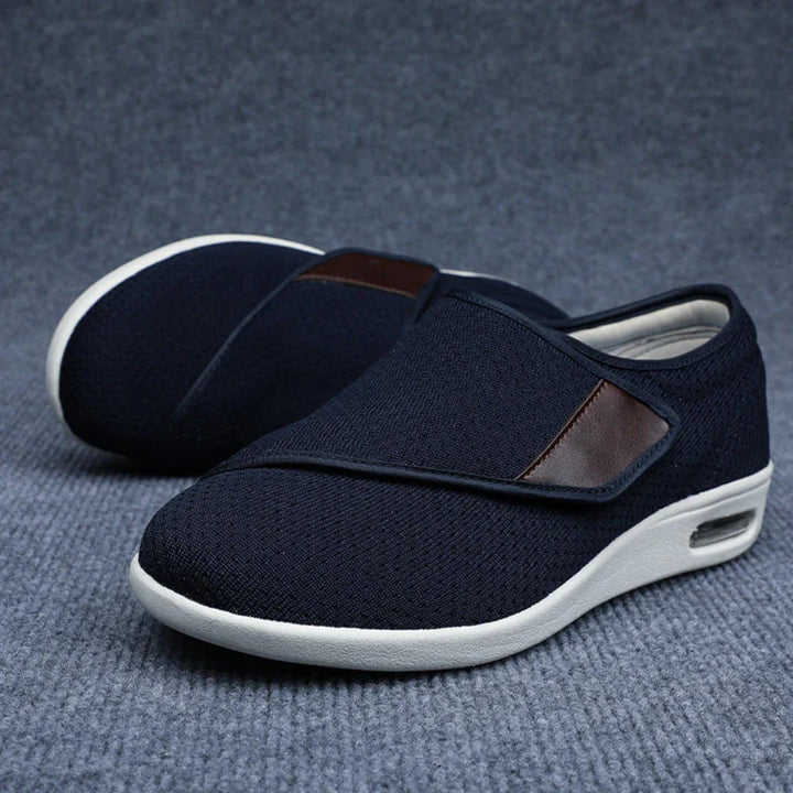 Comfortabele brede diabetische schoenen voor heren