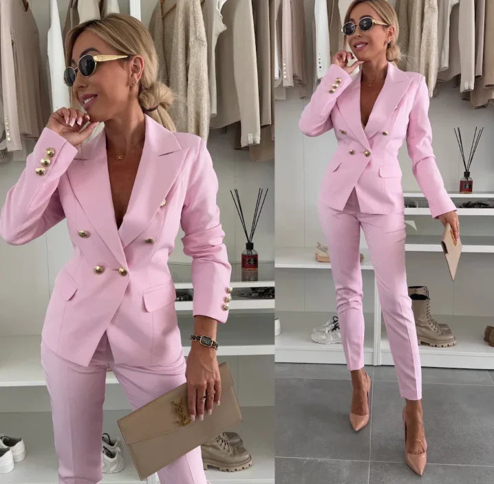 Tweedelig Damespak met Stijlvolle Blazer