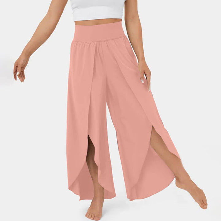 Waist Palazzo Broek met Vloeiende Pijpen