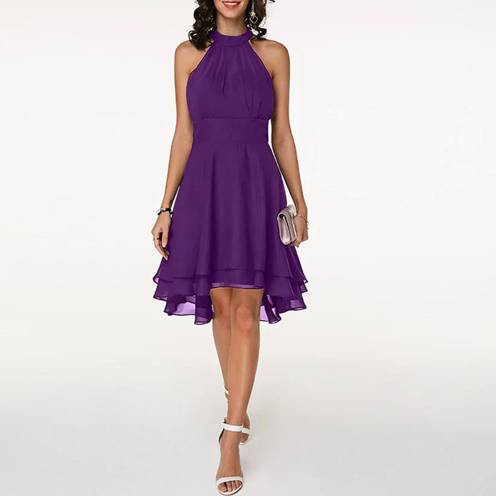 Elegante Halterjurk met Ruffle Zoom voor de Zomer