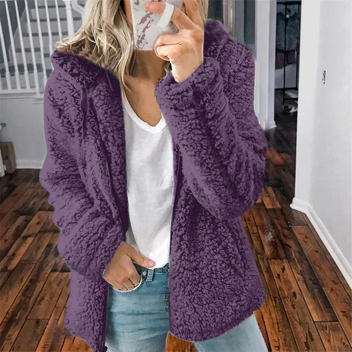 Casual fluffy damesjas met capuchon - Mimi