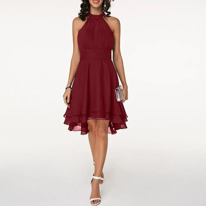 Elegante Halterjurk met Ruffle Zoom voor de Zomer