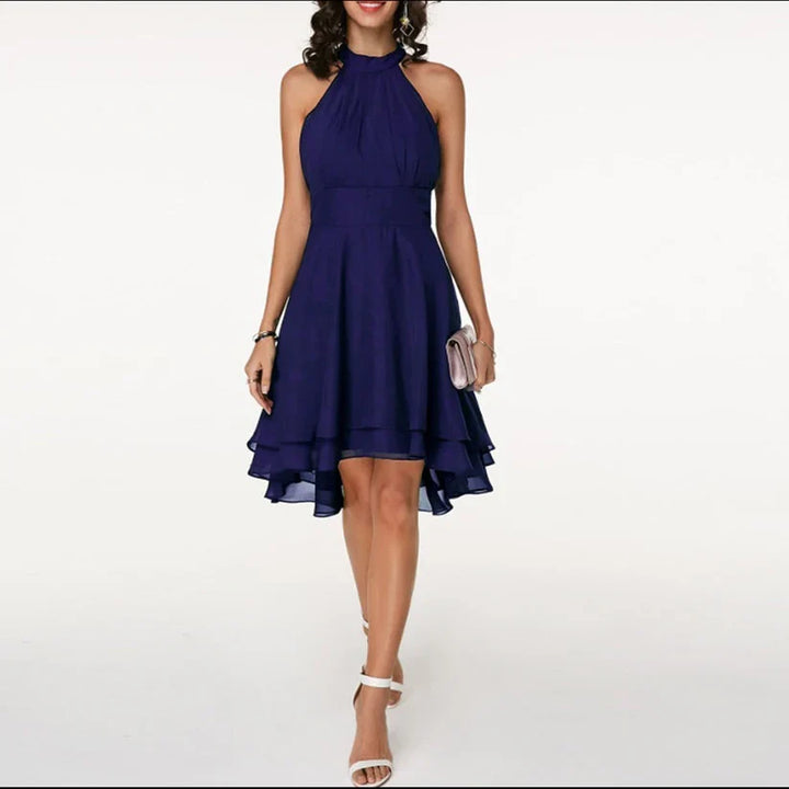Elegante Halterjurk met Ruffle Zoom voor de Zomer