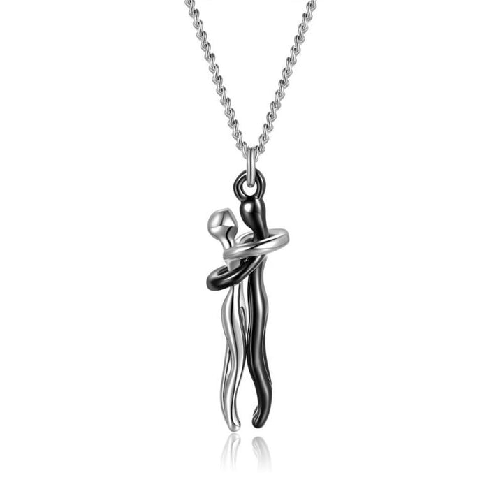 Gouden omhelzing paar hanger ketting