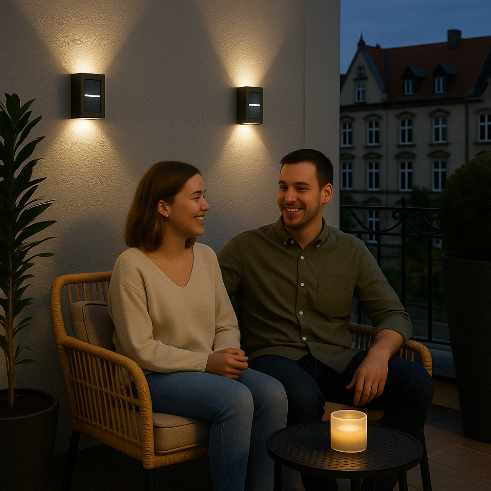 Solar Wandlamp met Up & Down Verlichting voor Buiten