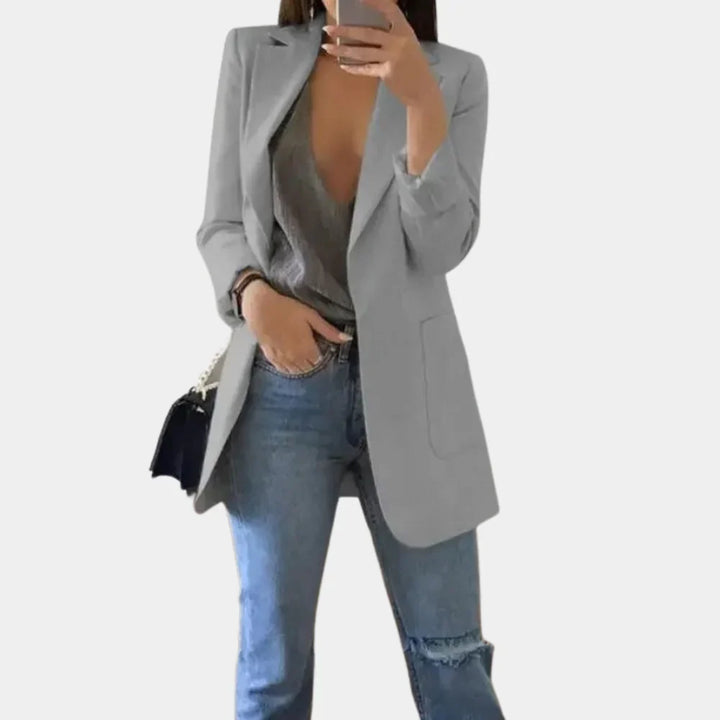 Nova – Lange Slim Fit Blazer voor Dames