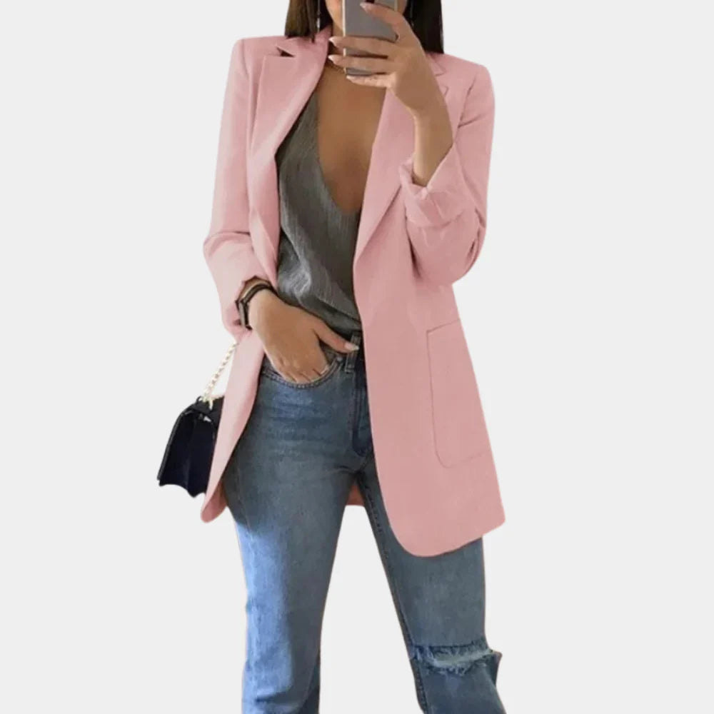 Nova – Lange Slim Fit Blazer voor Dames