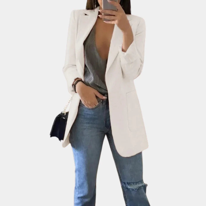 Nova – Lange Slim Fit Blazer voor Dames