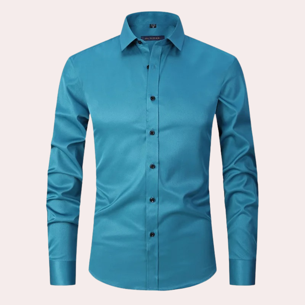 Rendy - Stretch business overhemd met lange mouwen voor mannen