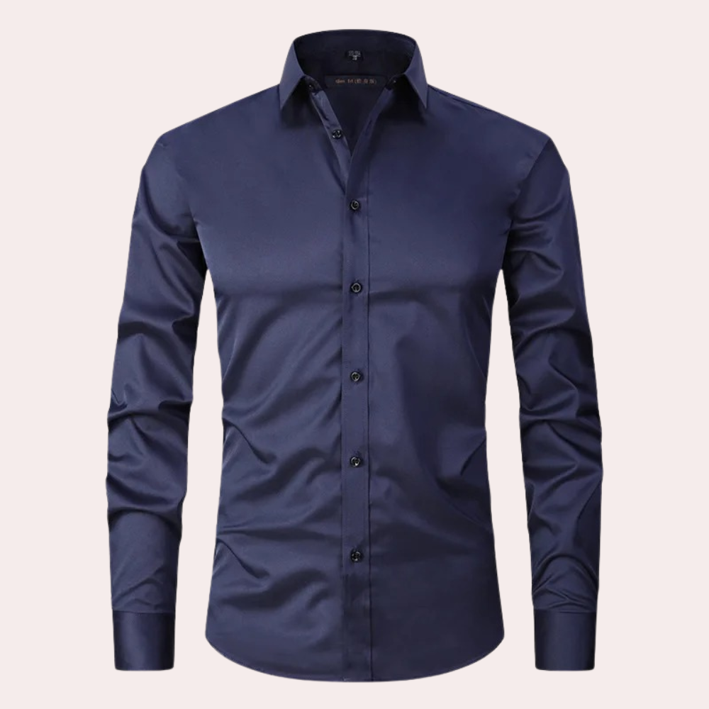 Rendy - Stretch business overhemd met lange mouwen voor mannen