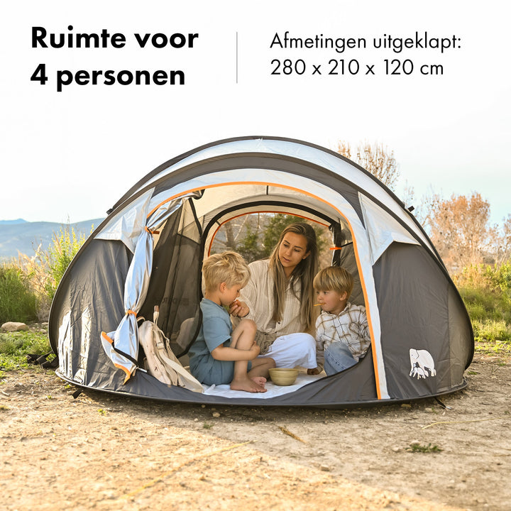 4 persoons Tent - razendsnel opgezet