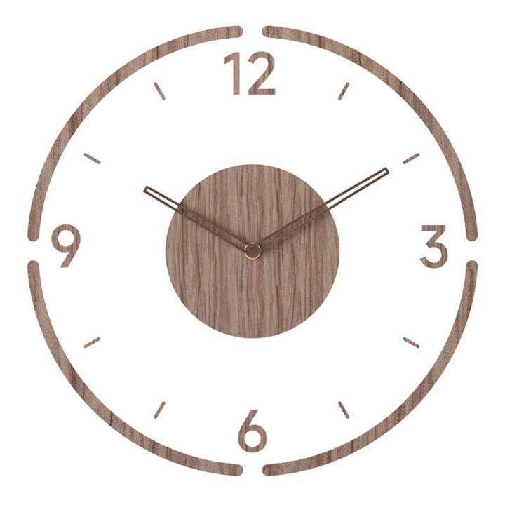 Stille Houten Wandklok met Minimalistisch Design