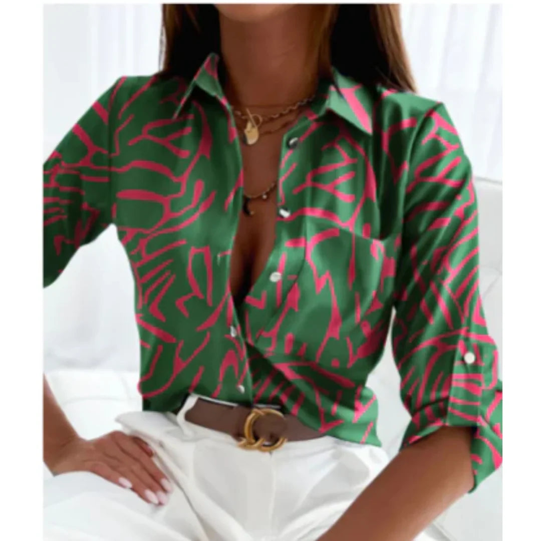 Blouse met kleurverloopprint voor dames